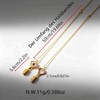 SeLgurFos Heart-shaped Golden Cage Key with 50 cm Necklace for