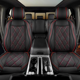 yotruth Seat Covers for 2009-2025 Ford F150 SuperCrew & 2017-2024 F250/F350/F450 Super Duty Crew Cab with Waterproof Faux Leather 2 Front seat