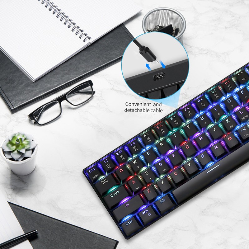 MOTOSPEED CK61 RGB Mechanical Gaming Keyboard OUTMU Red Switches Keyboard