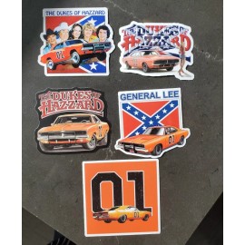 Handmade Dukes Of Hazzard STICKERS VARIETY PACK OF FIVE *WORLDWIDE SHIPPING*