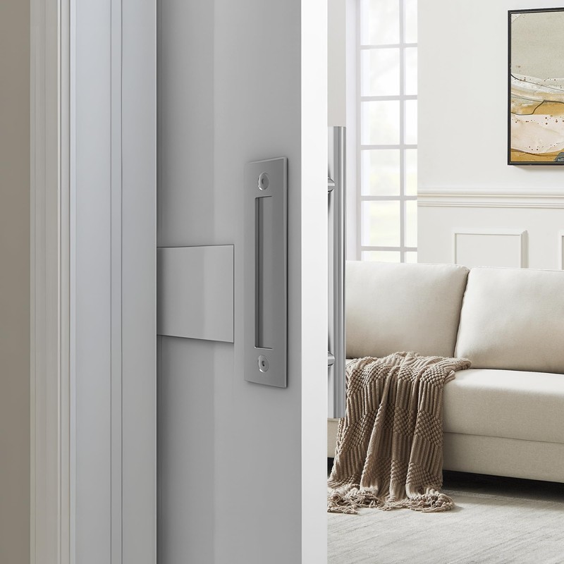JUBEST 12'' Sliding Barn Door Handle Pull Flush Handle Set,