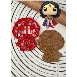 WW Princess Diana Cookie Cutter & Mold Produced by 3D Kitchen Art