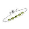 Gem Stone King 925 Sterling Silver Green Peridot Tennis Bracelet