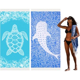 Strandtuch Strandhandtuch Strandtücher Hamamtuch xxl Beach Towel Damen Herren Strandlaken Hammam Tuch Groß Strand Zubehör Strandhandtücher Strandzubehör Sauna Outdoor Reise Geschenke für Frauen Männer