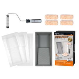 ROLLINGDOG 4 Inch Paint Roller - 4" Microfiber Jumbo Mini Paint Roller 3/8” Nap,Paint Tray with Disposable Liners