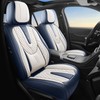 Geamoi Leather Car Seat Covers, Universal Full Set Waterproof Seat