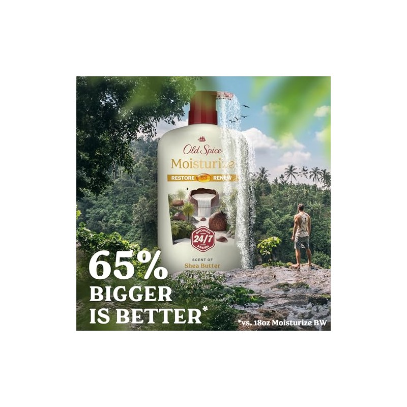 Old Spice Men's Body Wash Moisturize with Shea Butter, 30