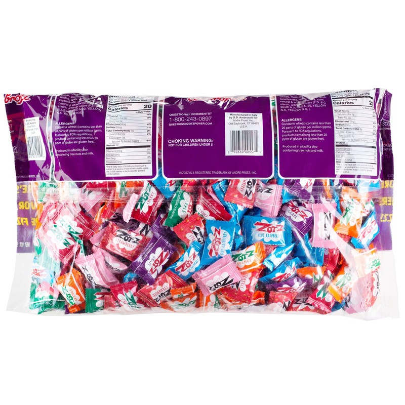 Zotz Fizz Power Candy Assorted - Fruit Flavored Hard Candy