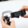 POFET Digital Thickness Gauge Portable Thickness Gauge Caliper 0-25mm Horizontal