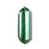 Vickerman 8" Dark Green Rectangle Jewel Glitter Ornament, Includes 2