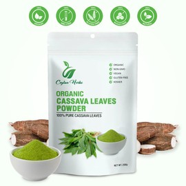Cassava Leaves Powder - 100% Pure, Organic Dried Leaf Powder for Cooking and Beverages