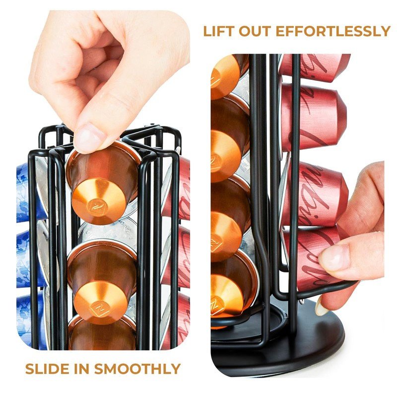 MOLEDINO Rotating Capsule Holder for 40 Nespresso Original Capsules Coffee