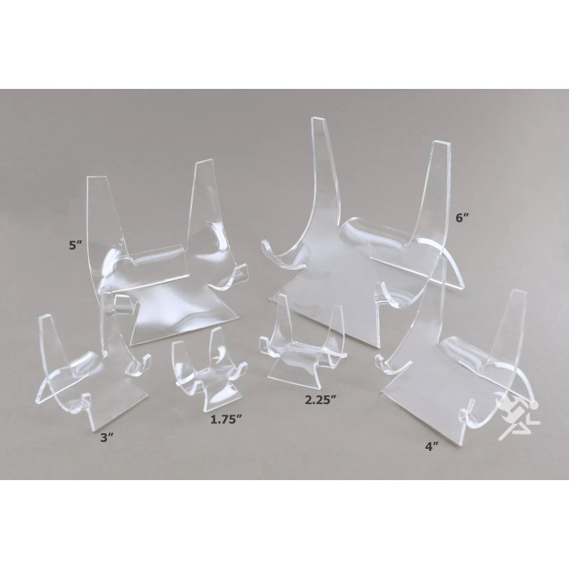 OnFireGuy Clear Acrylic Easel Display Stands for 2" to 5"
