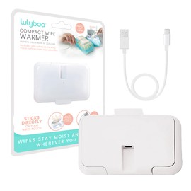 Lulyboo Compact Wipe Warmer, Constant Temperature & Double Layer Cover, Portable USB Baby Wipe Warmer for Home, Car & Travel - Keeps Wipes Moist, Ideal Baby Care Gift