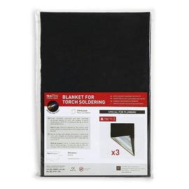 TEXFIRE - Fireproof Blanket for Torch Welding of Copper Pipes. Pack 3 Units 30x20 cm, Plumbing, air Conditioning, Installer.