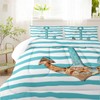 QOOMO Nautical Pattern Kids Comforter, Blue Sea Print Comforter for