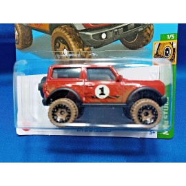 Hot Wheels '21 Ford Bronco Red Diecast 1:64 Scale Mud Studs #1/5 Series Mattel