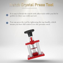 Screw Type Precise Crystal Bezel Watch Back Case Cover Press Tool, with 20 Dies Pressing Repair, for Closing Your Watch Case After Resizing, Watch Press Back Case Closer, Watch Repair Tool