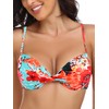 RELLECIGA Women's Push Up Bikini Top Twist Front Underwire Bathing