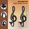 Candle Sconces Set of 2 Wall Musical Note Sconces Decor