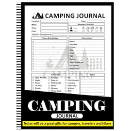 Camping Journal: Vacation Trip Diary Notebook | Family RV Travel Logbook | Memory Book For Adventure Notes - 8.5" x 11" 100+ Pages
