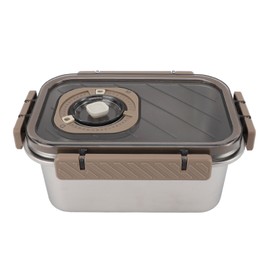 304 Stainless Steel Food Storage Container with Lid Leakproof Bento Box Refrigerator Friendly Muti Purpose Reusable Lunch Box 1200ML Khaki
