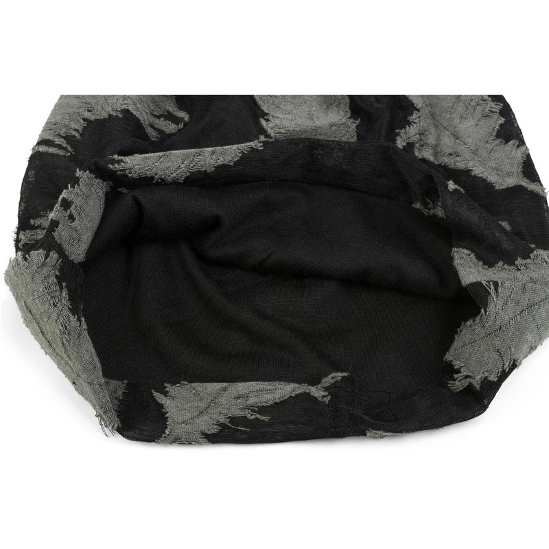 styleBREAKER Beanie Hat with Woven Feather Pattern, Slouch Long Beanie,