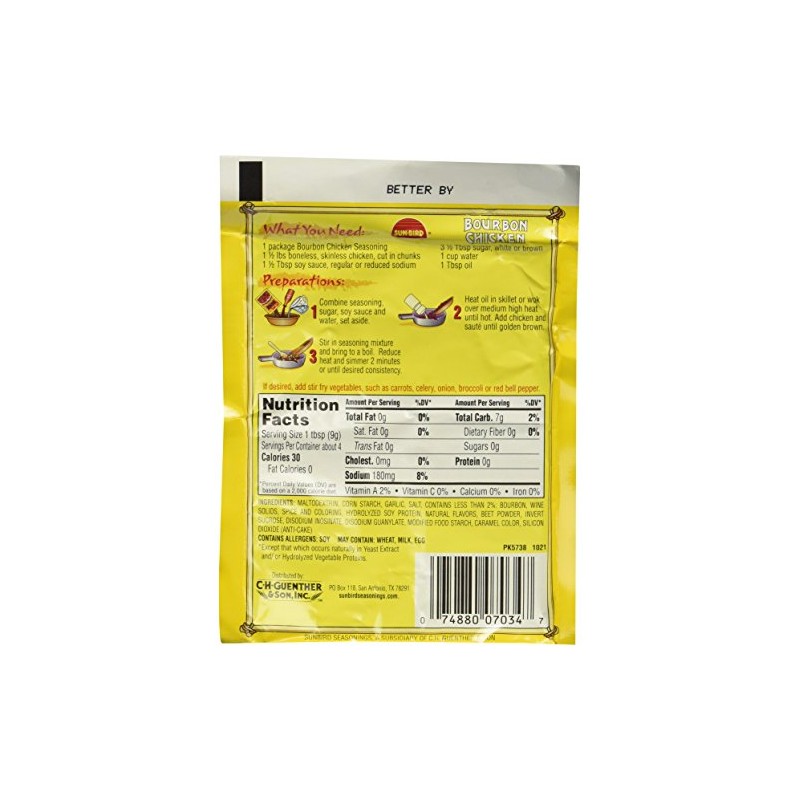 Sunbird Mix Chckn Bourbon