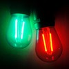 GUILEDUO 24 Pack S14 LED Red Light Bulb Green Light