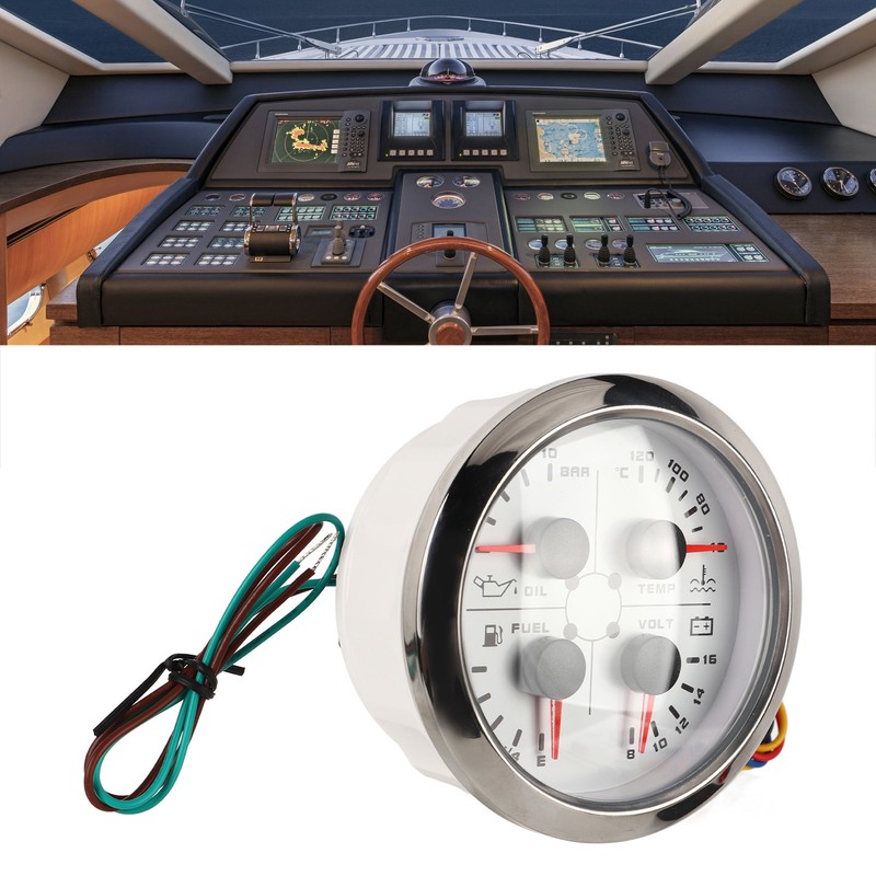 4in1 85mm Guage Multifunction Fuel Level Oil Pressure Water Temp