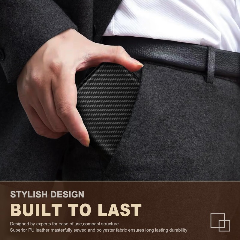 DOMIPHIE Men's Wallet, Black03, Modern