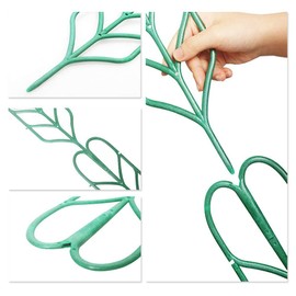 MEISO 8 con 20 Clips Soporte Escalar JardíN Soportes En Forma De Hoja JardíN Enrejado para Plantas El La Planta Hoja Plantas Interior Paquete Tallos Escalada (Green)