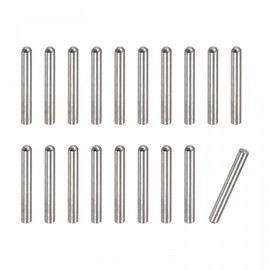 TOP-VIGOR 20Pcs 3mm x 20mm Dowel Pin Shelf Support Pegs, 304 Stainless Steel Cylindrical Shelf Support Pin Fasten Elements Silver Tone