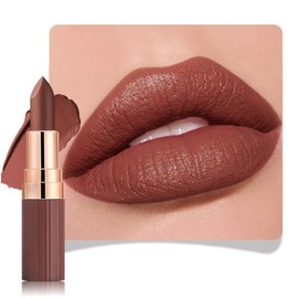 evpct Labial Cremoso Mate Color Marrón Nude Para Mujer, De Larga Duración, Aterciopelado, Resistente Al Agua, Con Lápiz Labial En Crayón, Color...    