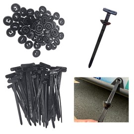 50PCS Nylon Universal Cable Tie Buckle, Heavy Duty Self Locking Nylon Zip Ties, 2025 Upgrade Multipurpose Plastic Cable Ties Tool, UV Resistant Black Zipties for Car Daily Repair