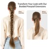 BOBIYA Long Braided Ponytail Extension, 30 Inch Pre-Stretched Braiding Hair