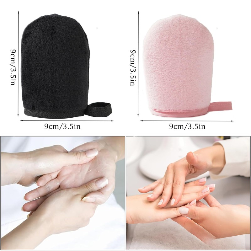 2 PCS Tanning Mitt Washable Self-tanning Application Mitt with Smooth