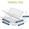 TABABAO Over The Sink Dish Drying Rack, Collapsible 3 Tier