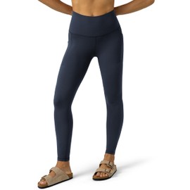 Colorfulkoala Women's Dreamlux Workout Leggings with Pockets High Waisted 28" Inseam Full Length Yoga Pants (M, Blue Ink)