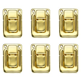 6pcs Toggle Catch Lock,Antique Vintage Lock,Retro Decorative Yellow Hasp with Screws for Jewellery Boxes;Trinket Boxes;Gift Boxes Sliver 25 * 38mm