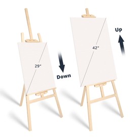 Nian Feng Easel Stand for Painting, Wooden Easel for Painting Canvas, Art Easel for Adults, Adjustable＆Folding, for Drawing, Wedding Sign, Poster, Classroom.