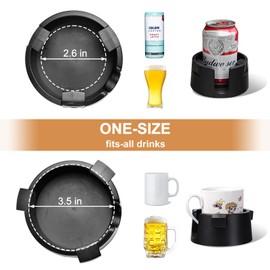 Samhe Anti-Spill Cup Holder Adjustable Desk Drink Holder Non-Tipping Table Coaster Cup Holder for Couch Bed RV Office Home