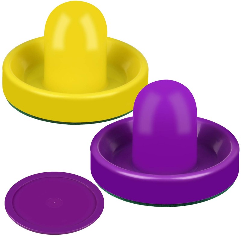 ONE250 Air Hockey Pushers and Purple Air Hockey Pucks, Goal