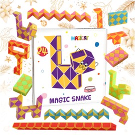 Magicat Premium Magic Snake Set I 24 Snakes Each 24 Blocks - Perfect for Homemade Advent Calendar 2024 & Santa Stocking Party Bag Children's Birthday Party Bag Small