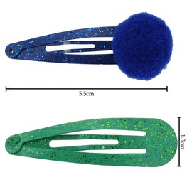 30 Pieces Trolls World Tour Pom Pom Hair Clips Makeup Clips for Hair Hair Clips Women Styling Tools Hair Care Gift for Girls from 3 Years