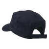 Garment Washed Heavy Stitching Army Cap - Navy OSFM