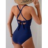 B2prity Women's One Piece Swimsuits Tummy Control Front Cross Bathing