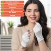 6 pares de guantes blancos sin dedos, guantes hidratantes de