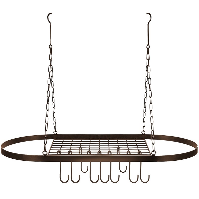 Sorbus Pot and Pan Rack for Ceiling 31" with 10
