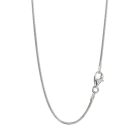 NKlaus Necklace 1.2 mm wide snake chain round 925 silver necklace silver chain, Sterling Silver